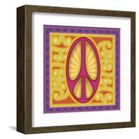 Peace Sign (pink)-Kem Mcnair-Framed Art Print