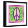 Peace sign (purple)-Kem Mcnair-Framed Art Print