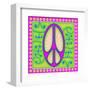 Peace sign (purple)-Kem Mcnair-Framed Art Print