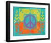 Peace Sign Quilt II-Alan Hopfensperger-Framed Art Print