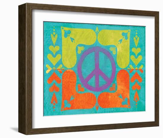 Peace Sign Quilt II-Alan Hopfensperger-Framed Art Print