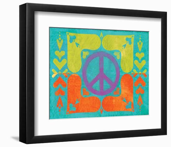 Peace Sign Quilt II-Alan Hopfensperger-Framed Art Print