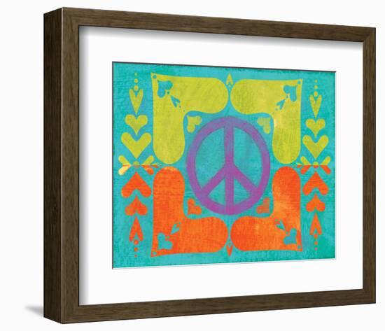 Peace Sign Quilt II-Alan Hopfensperger-Framed Art Print