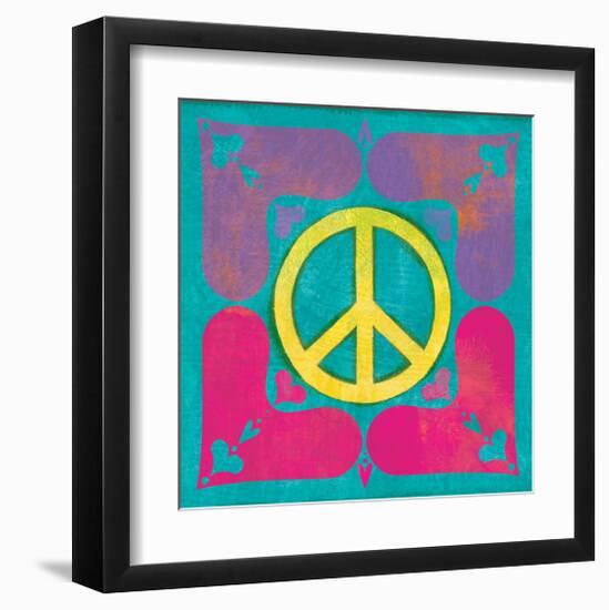 Peace Sign Quilt III-Alan Hopfensperger-Framed Art Print