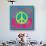 Peace Sign Quilt III-Alan Hopfensperger-Mounted Art Print displayed on a wall