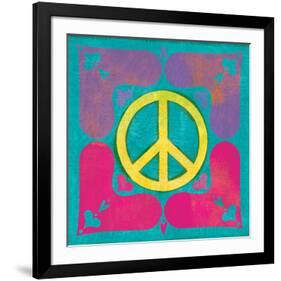 Peace Sign Quilt III-Alan Hopfensperger-Framed Art Print