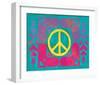 Peace Sign Quilt IV-Alan Hopfensperger-Framed Art Print