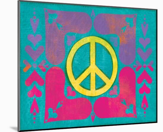 Peace Sign Quilt IV-Alan Hopfensperger-Mounted Art Print