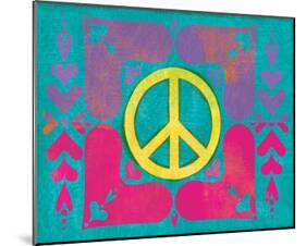 Peace Sign Quilt IV-Alan Hopfensperger-Mounted Art Print