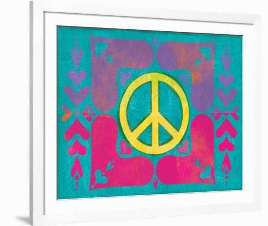 Peace Sign Quilt IV-Alan Hopfensperger-Framed Art Print