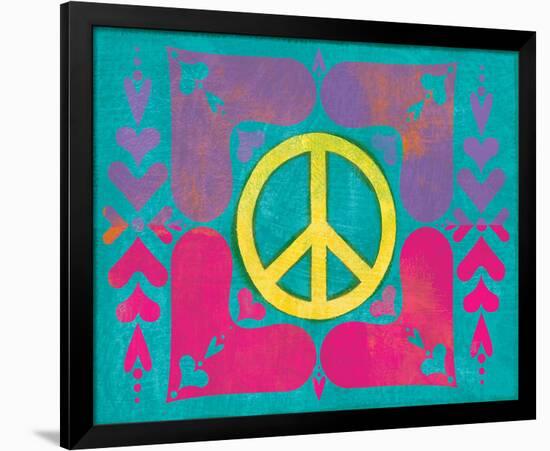 Peace Sign Quilt IV-Alan Hopfensperger-Framed Art Print