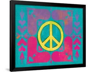 Peace Sign Quilt IV-Alan Hopfensperger-Framed Art Print