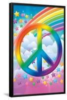 Peace Sign - Rainbows-Trends International-Framed Poster