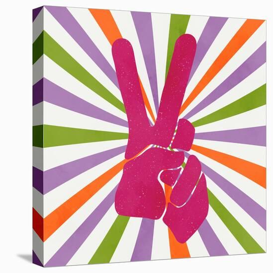 Peace Sign V2-Kimberly Allen-Stretched Canvas