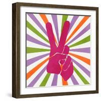 Peace Sign V2-Kimberly Allen-Framed Art Print