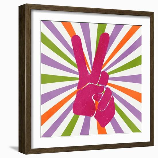 Peace Sign V2-Kimberly Allen-Framed Art Print