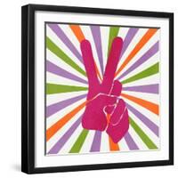 Peace Sign V2-Kimberly Allen-Framed Art Print
