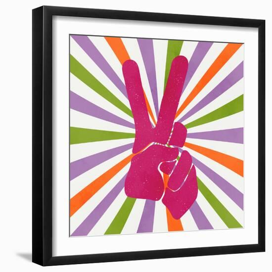 Peace Sign V2-Kimberly Allen-Framed Art Print