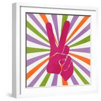 Peace Sign V2-Kimberly Allen-Framed Art Print