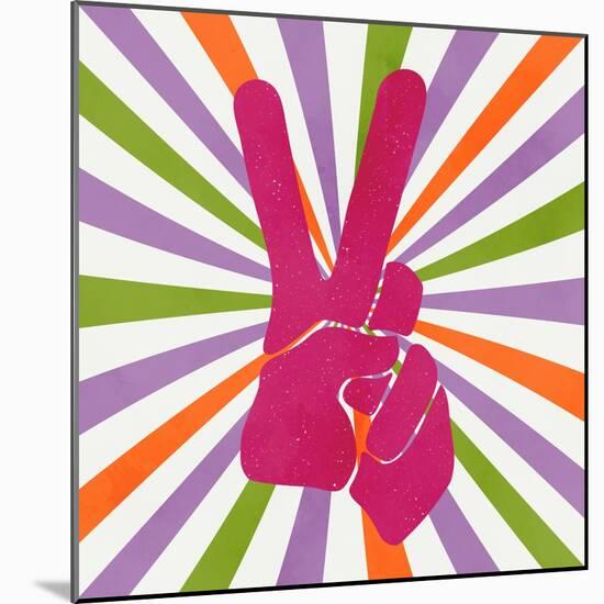 Peace Sign V2-Kimberly Allen-Mounted Art Print