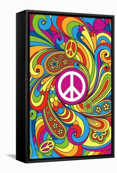 Peace Sign-Trends International-Framed Stretched Canvas