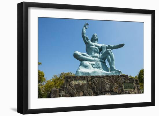 Peace Statue in the Peace Park, Nagasaki, Kyushu, Japan, Asia-Michael Runkel-Framed Photographic Print