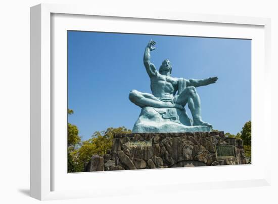 Peace Statue in the Peace Park, Nagasaki, Kyushu, Japan, Asia-Michael Runkel-Framed Photographic Print