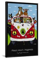 Peace, Woof and Hapiness-null-Framed Poster