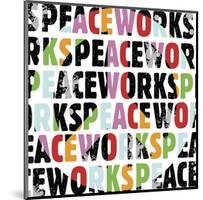 Peace Works (white)-Erin Clark-Mounted Giclee Print