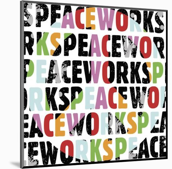 Peace Works (white)-Erin Clark-Mounted Giclee Print