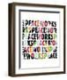 Peace Works (white)-Erin Clark-Framed Art Print