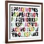 Peace Works (white)-Erin Clark-Framed Art Print