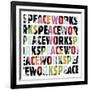 Peace Works (white)-Erin Clark-Framed Art Print