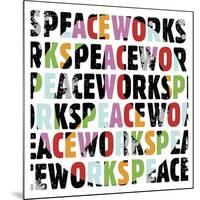 Peace Works (white)-Erin Clark-Mounted Art Print