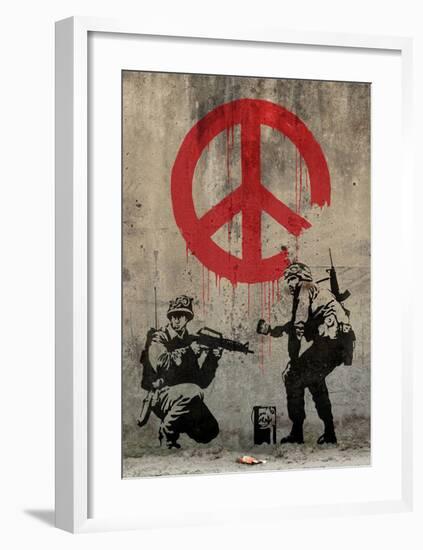 Peace-Banksy-Framed Giclee Print