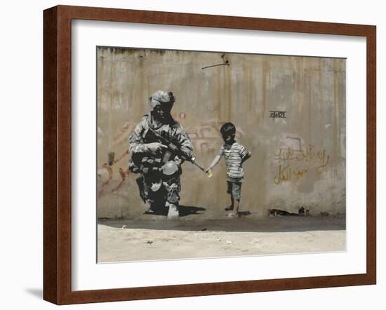 Peace-Banksy-Framed Giclee Print