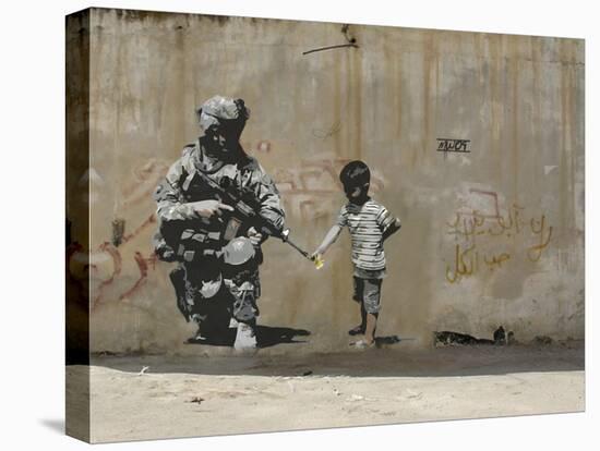 Peace-Banksy-Stretched Canvas