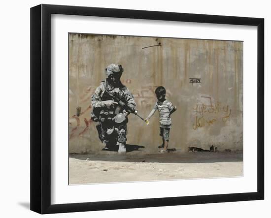 Peace-Banksy-Framed Premium Giclee Print