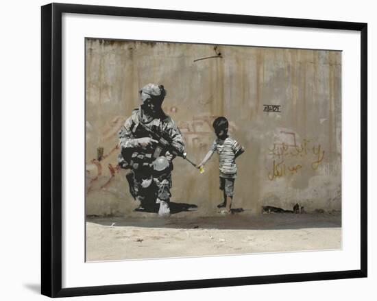 Peace-Banksy-Framed Giclee Print