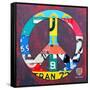 Peace-Design Turnpike-Framed Stretched Canvas