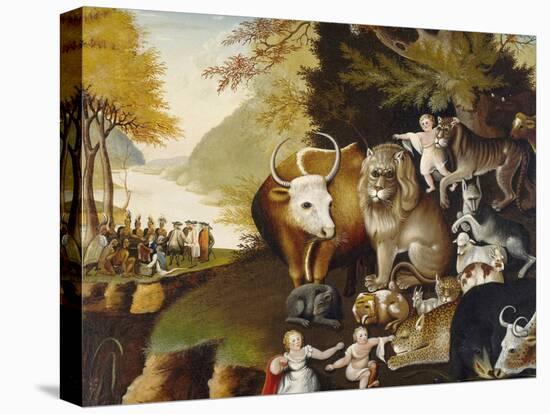 Peaceable Kingdom, C. 1834-Edward Hicks-Stretched Canvas