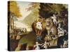 Peaceable Kingdom, C. 1834-Edward Hicks-Stretched Canvas