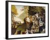 Peaceable Kingdom, C. 1834-Edward Hicks-Framed Giclee Print