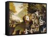 Peaceable Kingdom, C.1834-Edward Hicks-Framed Stretched Canvas