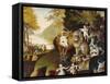 Peaceable Kingdom, C.1834-Edward Hicks-Framed Stretched Canvas