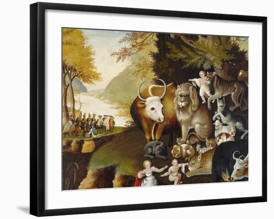 Peaceable Kingdom, C.1834-Edward Hicks-Framed Giclee Print