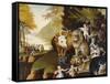 Peaceable Kingdom, C.1834-Edward Hicks-Framed Stretched Canvas