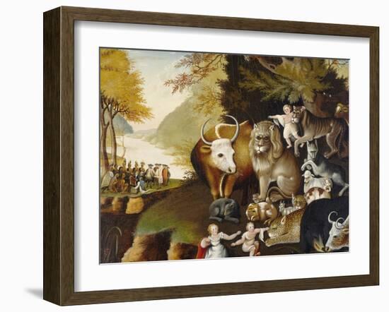 Peaceable Kingdom, C.1834-Edward Hicks-Framed Giclee Print