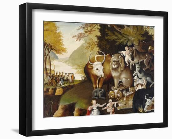 Peaceable Kingdom, C.1834-Edward Hicks-Framed Giclee Print