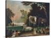 Peaceable Kingdom, Ca 1848-Edward Hicks-Stretched Canvas